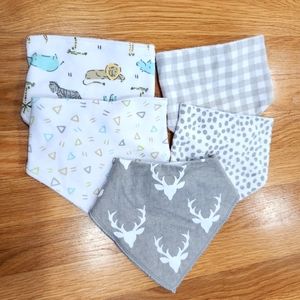 ▪️5/$20 Unisex bandana Baby bib 4pack +1